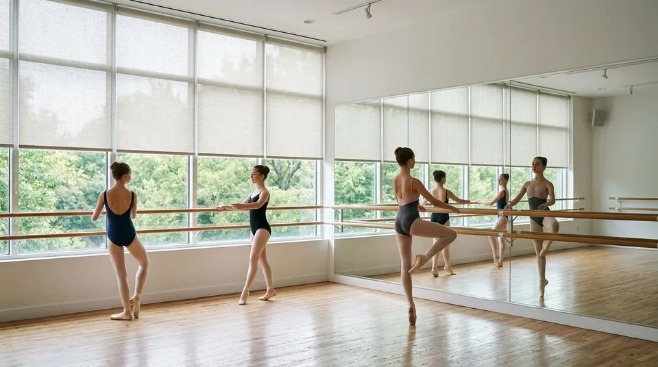 Shades for dance and ballet studios