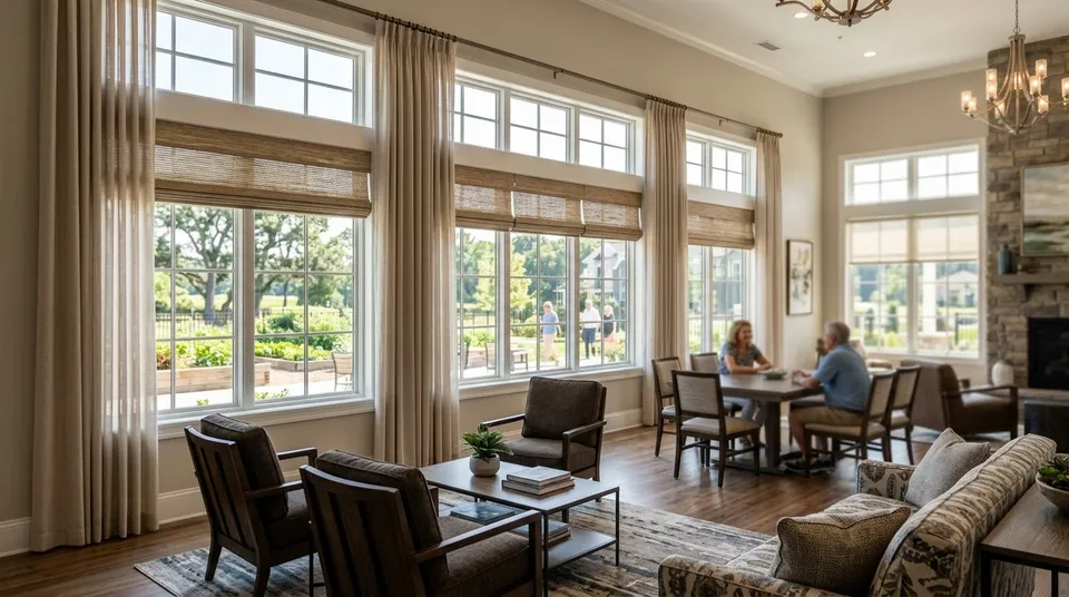 Window treatments for HOA clubhouses and community centers
