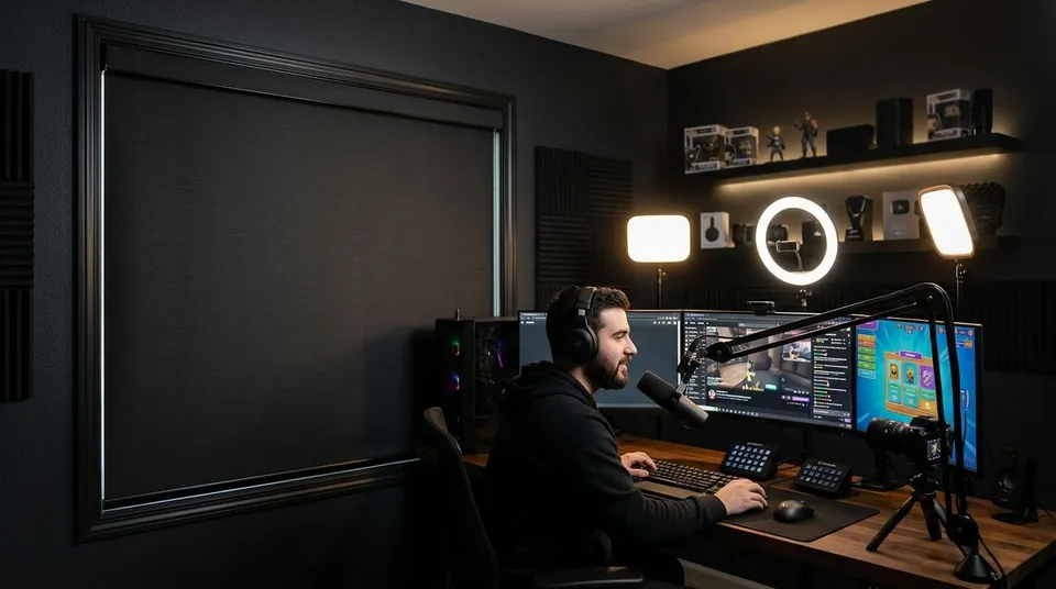 Blackout shades for streaming and content creator studios
