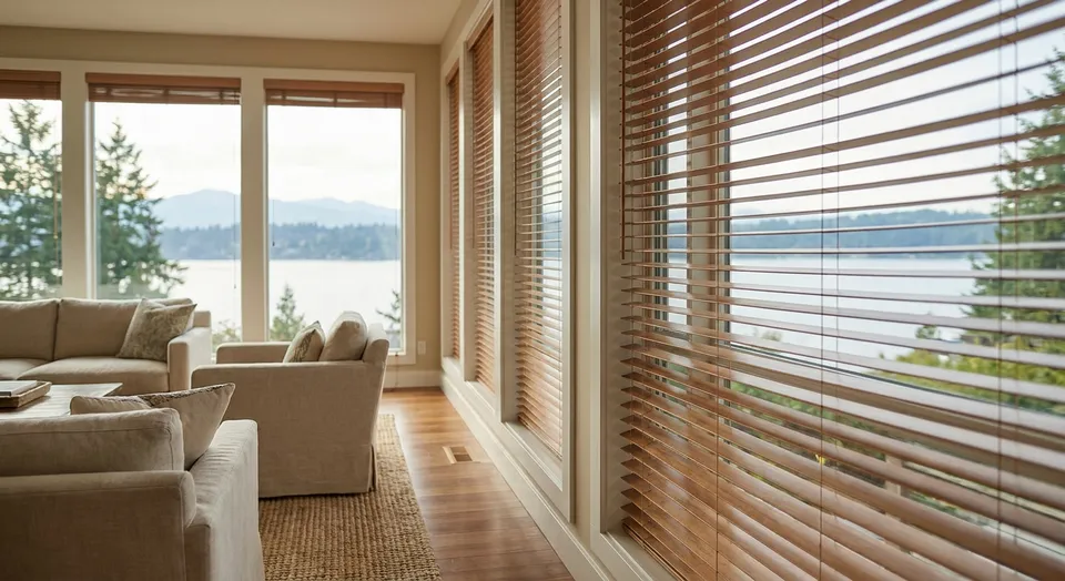 Custom blinds for Kirkland lakefront homes