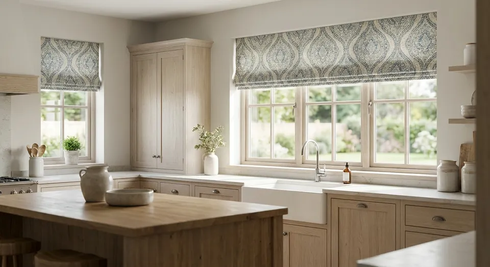 Custom valances for kitchen windows