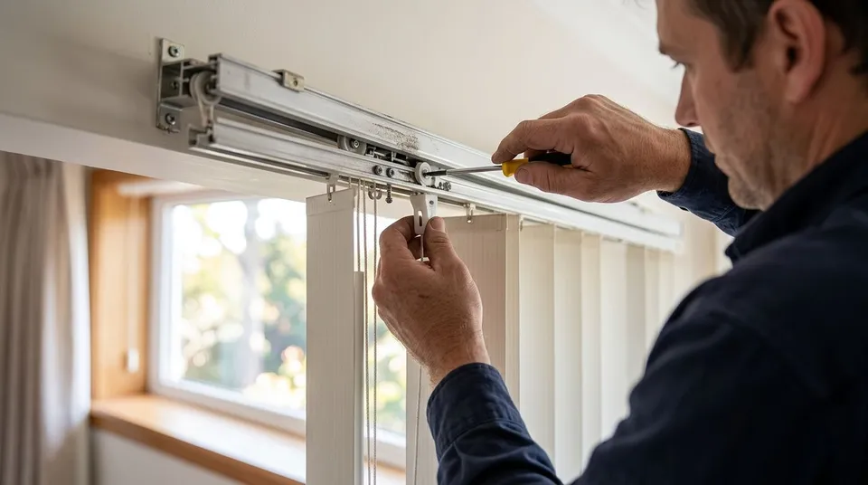 How to repair a jammed vertical blind track