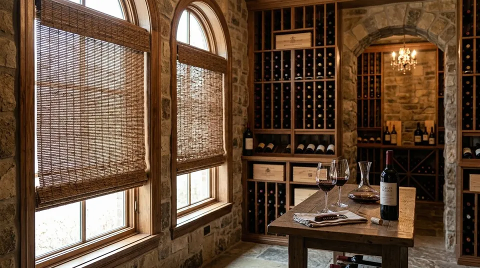Best woven wood shades for wine cellars and tasting rooms