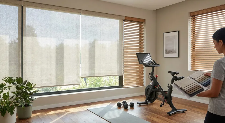 How to choose window treatments for a home gym