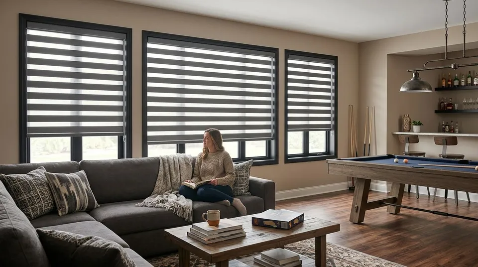 Best zebra shades for basement rec rooms