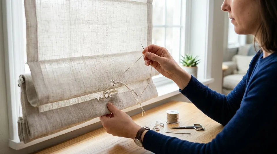 How to replace broken roman shade lift cords