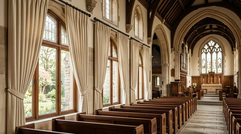 Window treatments for churches and worship spaces