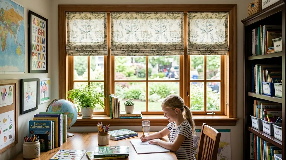 Window treatments for homeschool classrooms