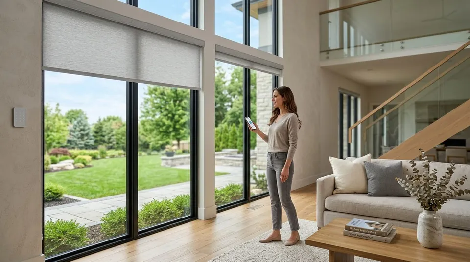 Smart shade packages for new construction homes