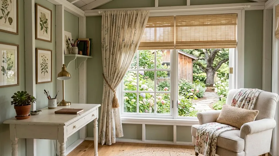 Window treatments for she-sheds and backyard studios