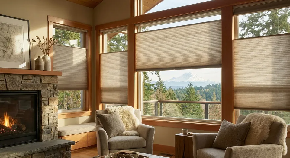 Best cellular shades for energy savings in Rainier-area homes